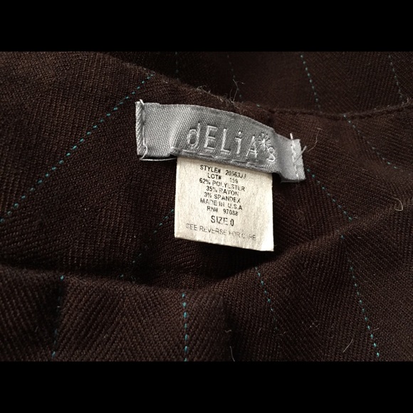 Delia’s-Brown & Light Blue Pants Size 0 - Picture 5 of 5